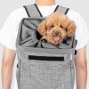 Navaris Pet Carrier Backpack for Bicycle, Polyester, Grey, 54595.22