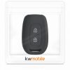 Θήκη κλειδιού αυτοκινήτου για Dacia / Renault - 2 κουμπιά - Keyless Go, kwmobile, Silicone, Black / Blue, 54813.02