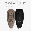 Κάλυμμα κλειδιού αυτοκινήτου Ford - 3 Κουμπιά - Keyless Go, kwmobile, Eco leather, Καφέ, 54933.01