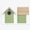 Navaris pine birdhouse, 25 x 20 x 17,9 cm, Green, 55458,01