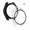 Σετ 2 θηκών για Huawei Watch 3 Pro, kwmobile, Safety Glass, Μαύρο / Διαφανές, 55794.01