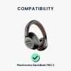 Σετ 2 μαξιλαριών αυτιών για ακουστικά Plantronics BackBeat PRO 2, Kwmobile, Μαύρο, Οικολογικό δέρμα, 55851.01