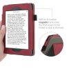 Θήκη για Kindle Paperwhite 7, Οικολογικό δέρμα, Κόκκινο, kwmobile, 55675.02