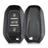 Θήκη κλειδιού αυτοκινήτου για Peugeot / Citroen - 3 Κουμπιά - Keyless Go, kwmobile, Πλαστικό, Μαύρο / Γκρι, 56474.01