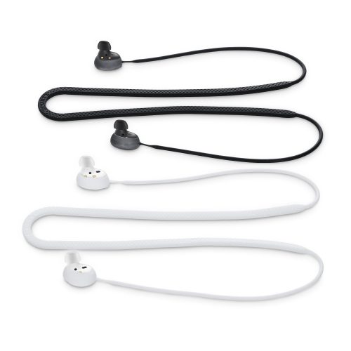 Σετ 2 λουριών για ακουστικά Samsung Galaxy Buds 2, Kwmobile, Μαύρο/Λευκό, Σιλικόνη, 56697.01