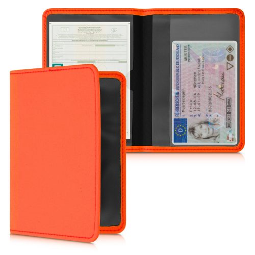 Κάλυμμα για έγγραφα αυτοκινήτου, Kwmobile, Orange, Neoprene, 55381.69