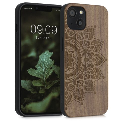 Θήκη για Apple iPhone 13, Wood, Brown, 55953.06, kwmobile