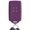 Θήκη για κλειδί αυτοκινήτου για Renault 4 Κουμπιά - Smart Key, Kwmobile, Purple, Silicon, 48035.197