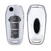 Θήκη για κλειδί αυτοκινήτου Ford 3 Buttons - MyKey, Kwmobile, Silver, Silicone, 57313.94