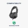 Σετ 2 μαξιλαριών αυτιών για ακουστικά Sennheiser HD 300, Kwmobile, Μαύρο, Οικολογικό δέρμα, 57418.01