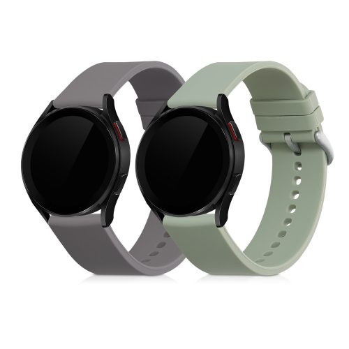 Σετ 2 ιμάντων για Samsung Galaxy Watch 4 (40mm), Kwmobile, Grey/Green, Silicone, 57420.02