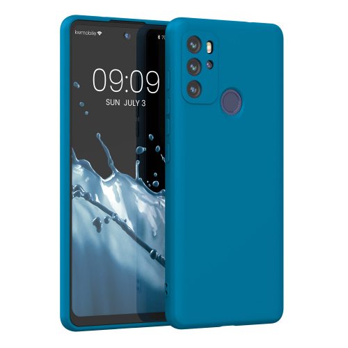 Θήκη Kwmobile για Motorola Moto G60s, Silicone, Blue, 56240.224