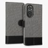 Kwmobile Cover for Honor 50, Textile, Grey/Black, 57494.02