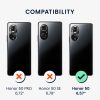 Kwmobile Cover for Honor 50, Textile, Grey/Black, 57494.02