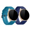 Σετ 2 ιμάντες για AGPTEK LW11, Kwmobile, Blue/Green, Silicone, 56653.78