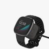 Καλώδιο φόρτισης USB για Fitbit Versa 3/Sense, Kwmobile, Μαύρο, Πλαστικό, 57781.01