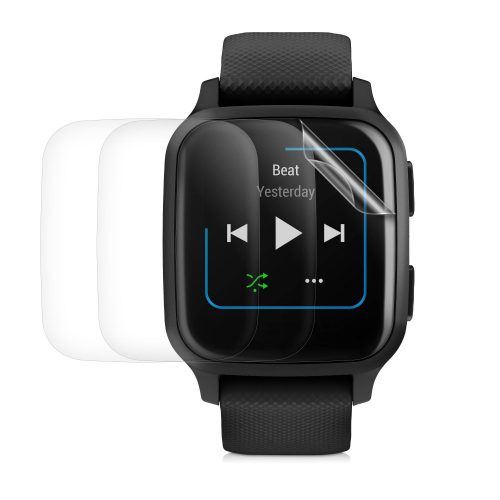 Σετ 3 προστατευτικών μεμβρανών για Garmin Venu Sq/Venu Sq Music, Kwmobile, Transparent, Silicone, 57774.1