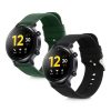 Σετ 2 ιμάντων για Realme Watch S/Watch S Pro/Watch 2 Pro, Kwmobile, Μαύρο/Πράσινο, Σιλικόνη, 57786.02