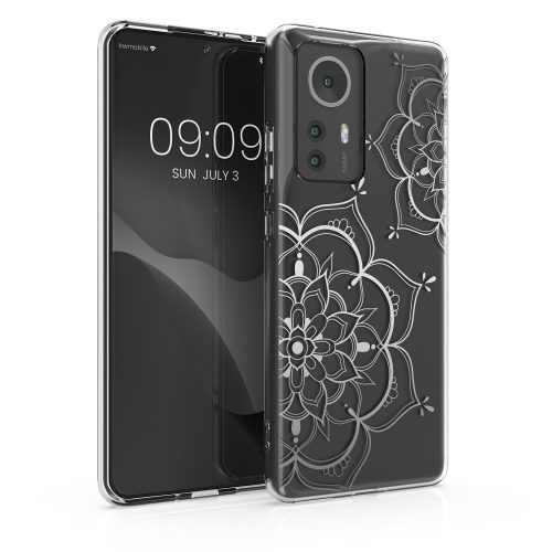 Θήκη Kwmobile για Xiaomi 12 Pro, σιλικόνη, διαφανές/ασημί, 57945.02