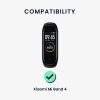 Σετ 2 λουριών για Xiaomi Mi Band 4, Kwmobile, Μαύρο/Λευκό, Σιλικόνη, 49312.02