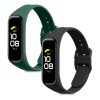 Σετ 2 ιμάντων για Samsung Galaxy Fit 2, Kwmobile, Μαύρο/Πράσινο, Σιλικόνη, 53962.05