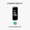 Σετ 2 ιμάντων για Samsung Galaxy Fit 2, Kwmobile, Μαύρο/Πράσινο, Σιλικόνη, 53962.05