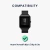 Λουράκι για Huami Amazfit Bip S/Amazfit Bip S Lite, Kwmobile, Καφέ/Μαύρο, Φυσικό δέρμα, 58179.05