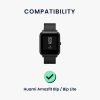 Σετ 2 ιμάντων για Huami Amazfit Bip/Amazfit Bip Lite, Kwmobile, Γκρι/Μαύρο, Σιλικόνη, 58181.01