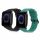 Σετ 2 ιμάντων για Huami Amazfit Bip U/Amazfit Bip U Pro, Kwmobile, Μαύρο/Πράσινο, Σιλικόνη, 57434.04