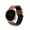 Λουράκι για Huawei Watch 2/Watch GT2 (42mm)/Honor Magic Watch 2 (42mm), Kwmobile, Καφέ/Μαύρο, Φυσικό δέρμα, 58464.05