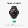 Σετ 2 ιμάντων για Huami Amazfit T-Rex/Amazfit T-Rex Pro, Kwmobile, Μαύρο/Πράσινο, Σιλικόνη, 58460.02