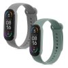 Σετ 2 ιμάντων για Xiaomi Mi Smart Band 6/Mi Band 6/Mi Band 5, Kwmobile, Green/Grey, Silicone, 57428.07