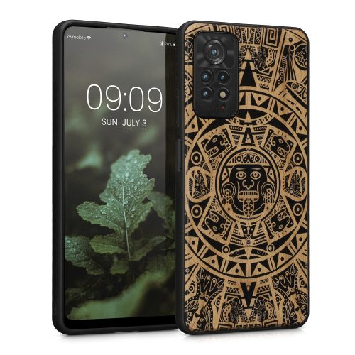 Θήκη Kwmobile για Xiaomi Redmi Note 11 Pro/Redmi Note 11 Pro 5G, Ξύλο, Καφέ/Μαύρο, 57381.03