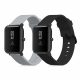 Σετ 2 ιμάντων για Huami Amazfit Bip S/Amazfit Bip S Lite, Kwmobile, Μαύρο/Γκρι, Σιλικόνη, 53859.08