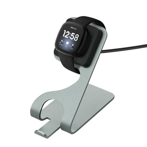 Βάση σύνδεσης για Fitbit Versa 3, Kwmobile, Black/Grey, Metal, 58724.01