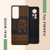 Θήκη Kwmobile για Xiaomi 12/12X, Ξύλο, Καφέ/Μαύρο, 56788.05