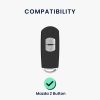 Κλειδιά αυτοκινήτου για κουμπιά Mazda 2 - Keyless Go, Kwmobile, Λευκό/Χρυσό, Σιλικόνη, 57044.02