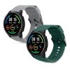 Σετ 2 ιμάντων για Xiaomi Mi Watch Color Sport/Watch S1 Active, Kwmobile, Grey/Green, Silicone, 58971.02