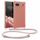 Bumper kwmobile για Google Pixel 6a, Silicon, Pink, 58567.154