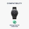 Σετ 2 ιμάντων για Withings Steel HR/Nokia Steel, Kwmobile, Black/Grey, Silicone, 58993.01