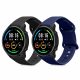 Σετ 2 ιμάντων για Xiaomi Mi Watch/Mi Watch Color Sport, Kwmobile, Μαύρο/Μπλε, Σιλικόνη, 59164.01