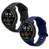 Σετ 2 ιμάντων για Xiaomi Mi Watch/Mi Watch Color Sport, Kwmobile, Μαύρο/Μπλε, Σιλικόνη, 59164.01