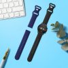 Σετ 2 ιμάντων για Xiaomi Mi Watch/Mi Watch Color Sport, Kwmobile, Μαύρο/Μπλε, Σιλικόνη, 59164.01