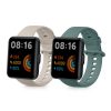 Σετ 2 ιμάντων για Xiaomi Redmi Watch 2/Redmi Watch 2 Lite, Kwmobile, Grey/Green, Silicone, 56911.06