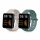 Σετ 2 ιμάντων για Xiaomi Redmi Watch 2/Redmi Watch 2 Lite, Kwmobile, Grey/Green, Silicone, 56911.06