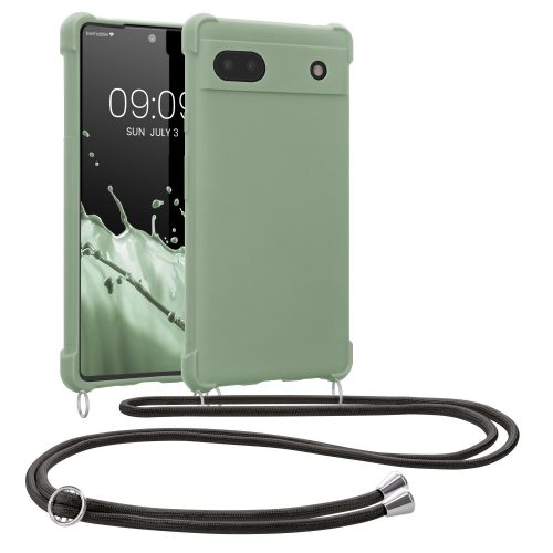 Bumper kwmobile για Google Pixel 6a, Silicone, Green, 58567.172