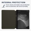 Εξώφυλλο βιβλίου kwmobile για Samsung Galaxy Tab S8/Galaxy Tab S7, Textile, Γκρι/Μαύρο, 60385.25