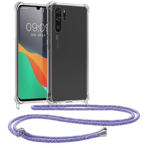 Προφυλακτήρας kwmobile για Huawei P30 Pro, Σιλικόνη, Διαφανές/Μωβ, 48634.108