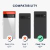 kwmobile Bumper for Google Pixel 7 Pro, Silicone, Transparent/Grey, 58371.21