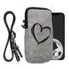 Kwmobile Universal Cover L - 6.5", Textile, Grey/Black, 58702.3.03